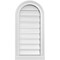 Ekena Millwork Round Top Surface Mount PVC Gable Vent: Functional, w/ 2"W x 2"P Brickmould Sill Frame, 14"W x 28"H GVPRT14X2803SF - alternate 1